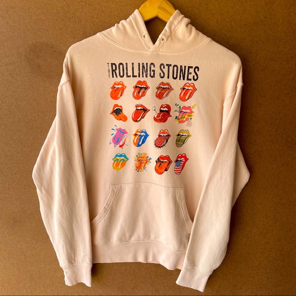 ROLLING STONES BEIGE BUCKLE HOODIE SZ:S/M/L/XL - Picture 3 of 8